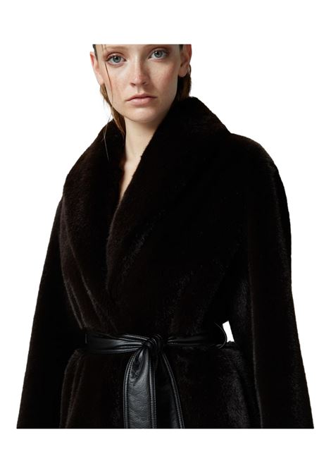 Cappotto lungo effetto pelliccia con cintura PINKO | Cappotti | 103824 A1ZMM28